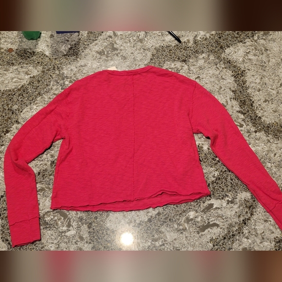 Anthropologie T.La Cropped Long Sleeved Tee - Picture 2 of 12